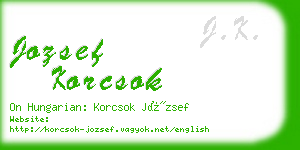 jozsef korcsok business card